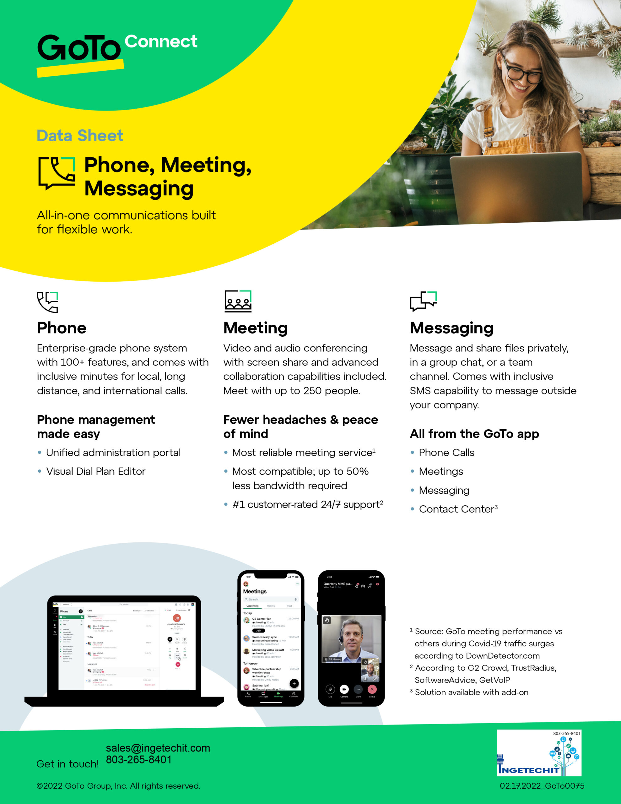 Phone, Meeting, Messaging. All-in-one Communication built for flexible work. Enterprise-Grade Phone System with 100+ features, and comes with inclusive minutes for local, long distance, and international calls. Visual Dial Plan Editor. HIPPA Complient solution